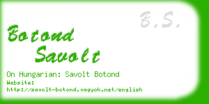 botond savolt business card